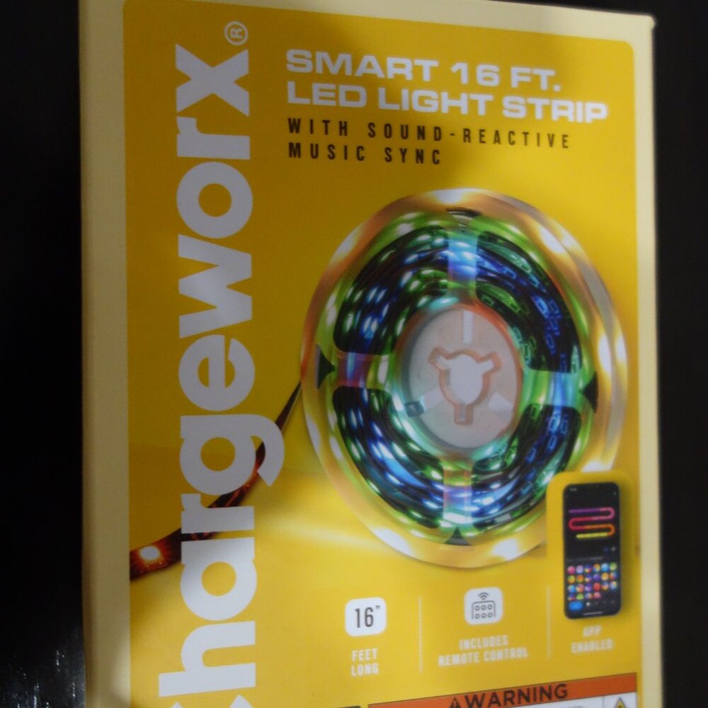 ChargeWorx 16-Foot LED Multicolor Light Strip w/Sound Reactive Music Syns